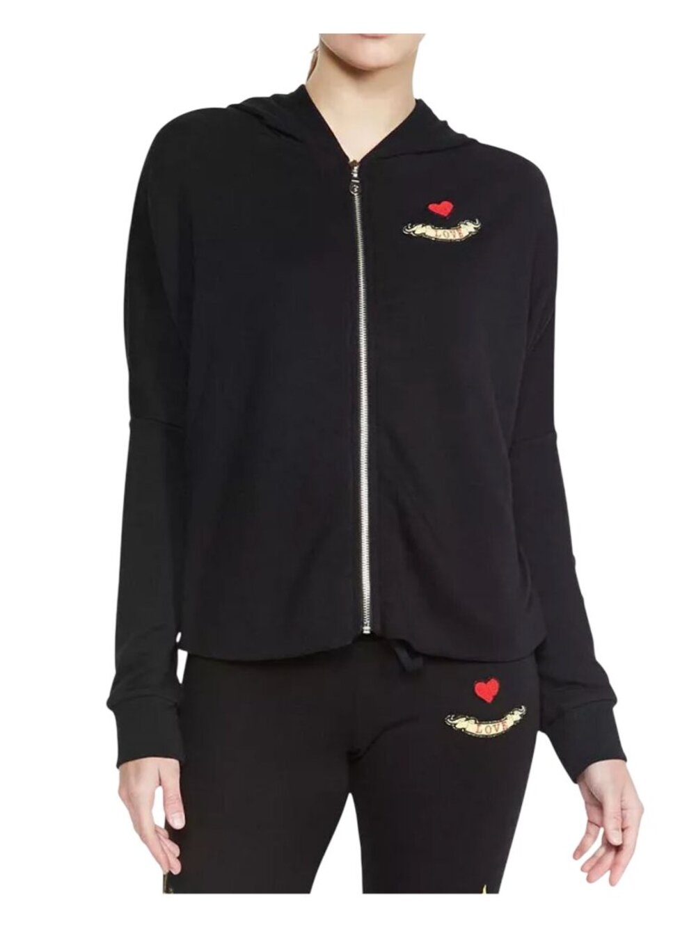 Lauren Moshi Amina Floral Eye Love Hoodie - Size S
